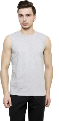 

Casual Tees Solid Men's Round Neck Grey T-Shirt