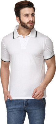 

Scott International Solid Men's Polo Neck White T-Shirt