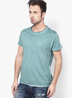 

Jack & Jones Solid Men's Round Neck Green T-Shirt, Pacific