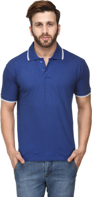 

Scott International Solid Men's Polo Neck Blue T-Shirt
