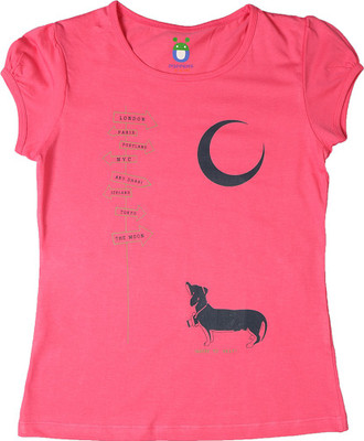 

Poppers by Pantaloons Girls Printed T Shirt(Pink, Raspberry