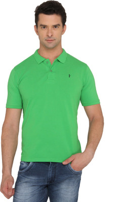 

Donear NXG Solid Men's Polo Neck Green T-Shirt
