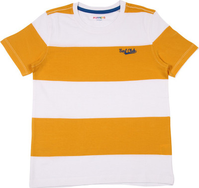

Poppers by Pantaloons Boys Striped T Shirt(Yellow, Pack of 1