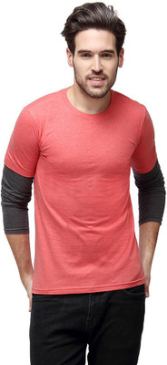 

Campus Sutra Solid Men Round Neck Orange T-Shirt, Peach