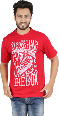 

Checkers Bay Printed Men's Round Neck Red T-Shirt