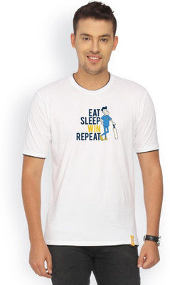 

Campus Sutra Solid Men Round Neck White T-Shirt