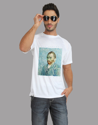 

Trionic Printed Men's Round Neck White T-Shirt, Snow white