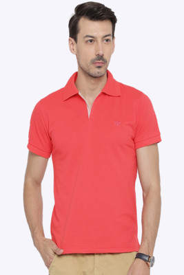 Sports 52 Wear Solid Men's Polo Neck Pink T-Shirt available at flipkart for Rs.399