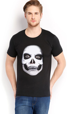 

Trendster Printed Men's Round Neck Black T-Shirt