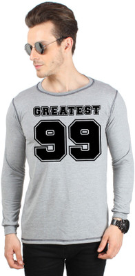

SayItLoud Graphic Print Men's Round Neck Grey T-Shirt
