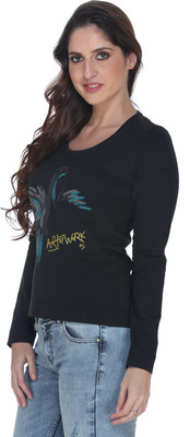 

Fast n Fashion Graphic Print Women's Round Neck Green T-Shirt