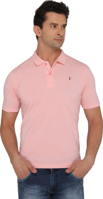 

Donear NXG Solid Men's Polo Neck Pink T-Shirt