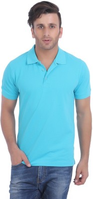 

Rockhard Solid Men's Polo Neck Light Blue T-Shirt