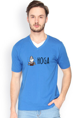 

Campus Sutra Solid Men V-neck Blue T-Shirt, Royal blue