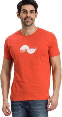 

Fritzberg Printed Men's Round Neck Red T-Shirt