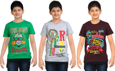 

FabTag - Dongli Boys Printed T Shirt(Multicolor, Pack of 3