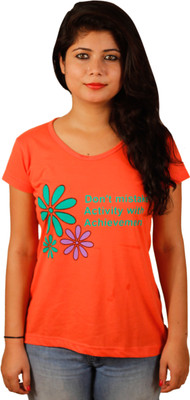 

Tryd Printed Women's Round Neck Multicolor T-Shirt