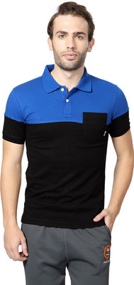 

Ajile by Pantaloons Solid Men' Polo Neck Blue T-Shirt, Royal blue