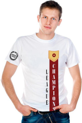 

6th Cross Graphic Print Men's Round Neck White T-Shirt