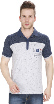 

Sparky Printed Men's Polo Neck Multicolor T-Shirt