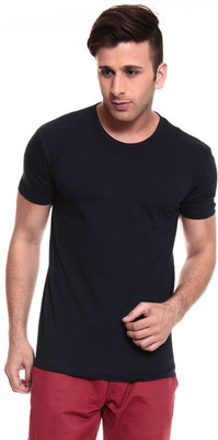 

Izinc Solid Men's Round Neck Dark Blue T-Shirt, Navy blue