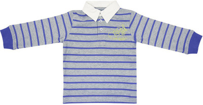 Wow Mom Boys Striped T Shirt(Blue, Pack of 1, Royal blue