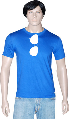 

Tshirt.in Graphic Print Men' Round Neck Blue T-Shirt, Royal blue