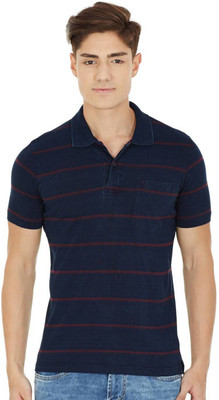 

Monte Carlo Striped Men's Polo Neck Dark Blue, Maroon T-Shirt, Indigo