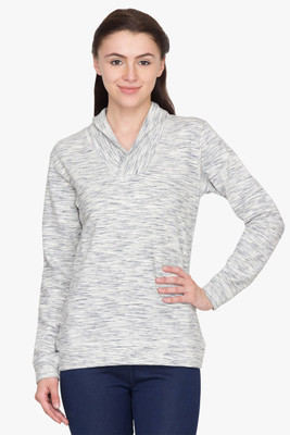 

Hypernation Printed Women's Draped Neck Blue, White T-Shirt