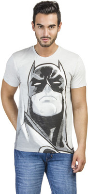 

Batman Printed Men' Round Neck Grey T-Shirt, Light grey