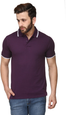 

Scott International Solid Men's Polo Neck Purple T-Shirt