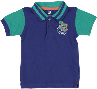 612 League Boys Solid Cotton T Shirt(Blue, Pack of 1, Deep royal