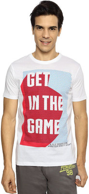 

Ajile by Pantaloons Printed Men' Round Neck White T-Shirt