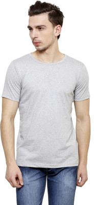 

Casual Tees Solid Men's Round Neck Grey T-Shirt