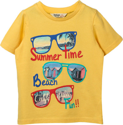 

Beebay Boys Graphic Print T Shirt(Yellow, Pack of 1)