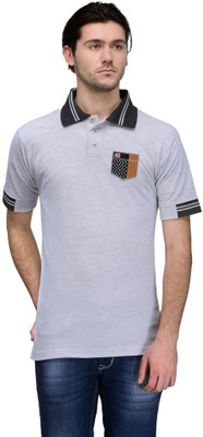 

Canary London Solid Men's Polo Neck Grey T-Shirt, Light grey