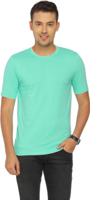 

Campus Sutra Solid Men Round Neck Green T-Shirt