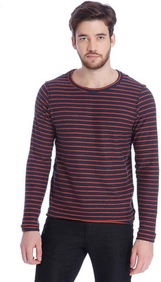 

Jack & Jones Striped Men's Round Neck Blue T-Shirt, Total eclipse