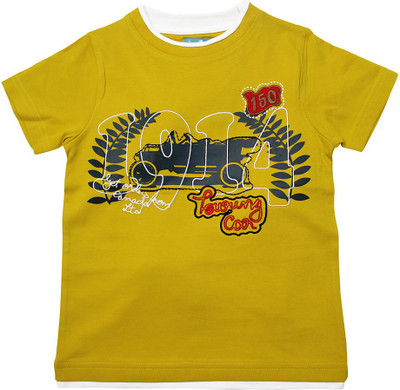 

JusCubs Boys Embroidered T Shirt(Yellow, Pack of 1