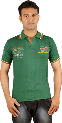 

Harsha Printed Men's Polo Neck Green T-Shirt