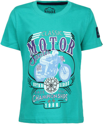 

Chalk by Pantaloons Boys Graphic Print T Shirt(Green, Pack of 1