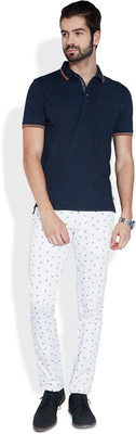 

Park Avenue Solid Men's Polo Neck Blue T-Shirt