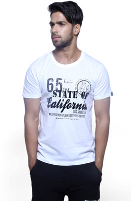 

Masculino Latino Printed Men' Round Neck Reversible White T-Shirt