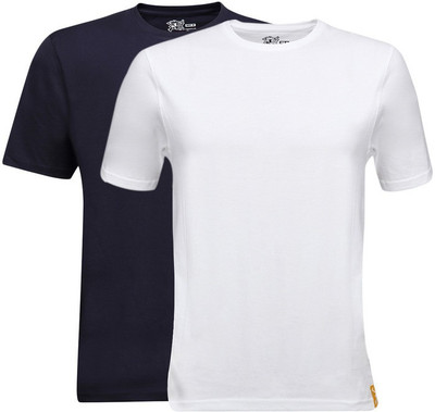 

Campus Sutra Solid Men Henley Multicolor T-Shirt(Pack of 2, Blue;white