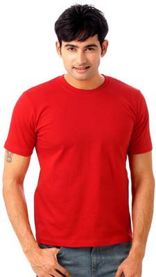 

Subu Solid Men's Round Neck Red T-Shirt