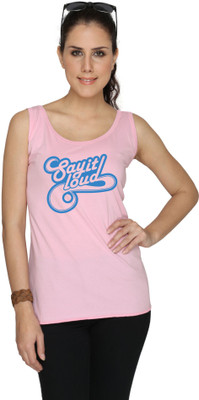 

SayItLoud Printed Women's Round Neck Pink T-Shirt, Baby pink