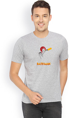 

Campus Sutra Printed Men Round Neck Grey T-Shirt