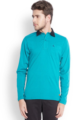 

Parx Solid Men's Polo Neck Dark Green T-Shirt