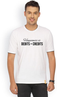 

Campus Sutra Printed Men Round Neck White T-Shirt