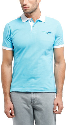 

Parx Solid Men's Polo Neck Blue T-Shirt